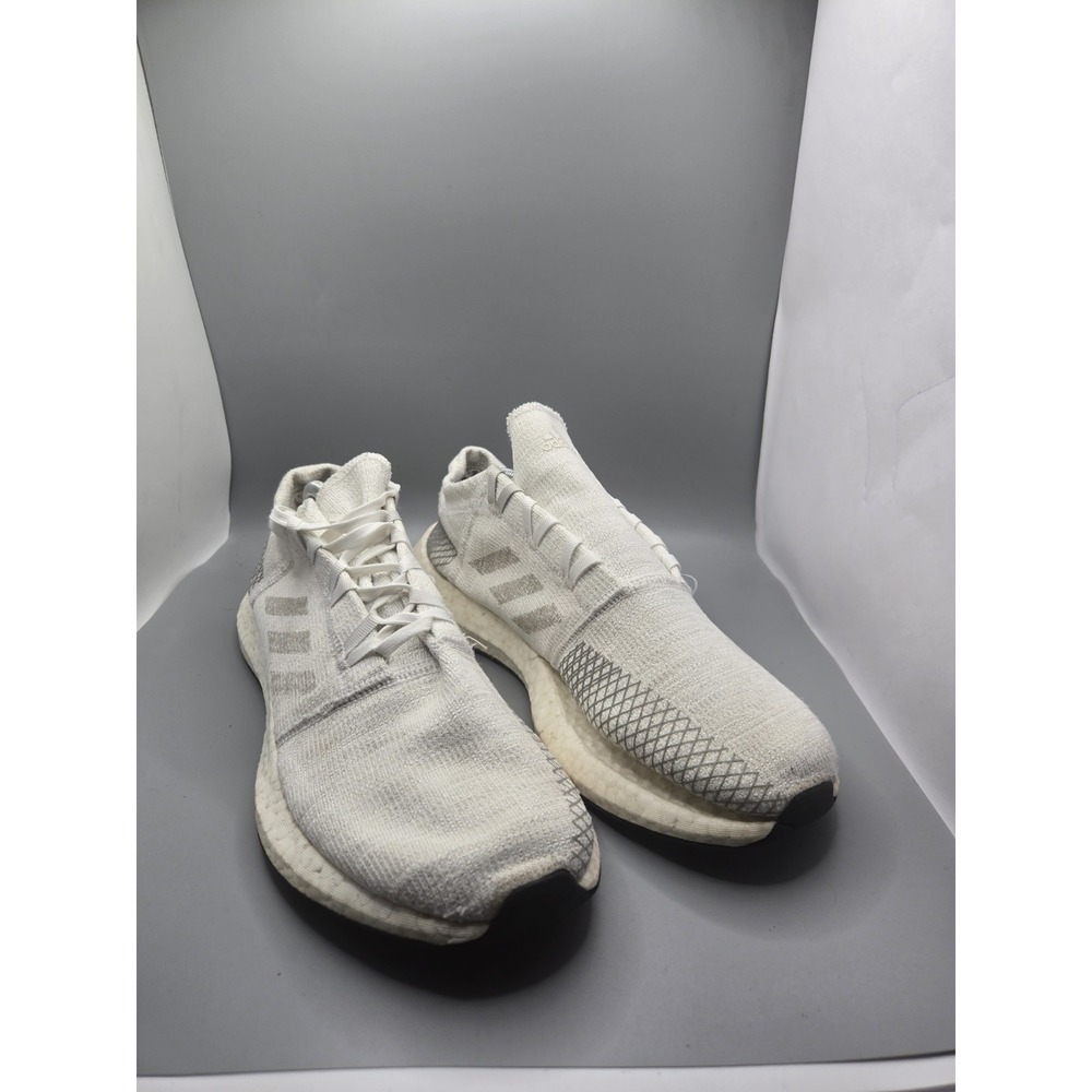 Adidas Pure Boost Go Running Shoe, Neon-dyed/Grey/Raw White, Mens 11‎